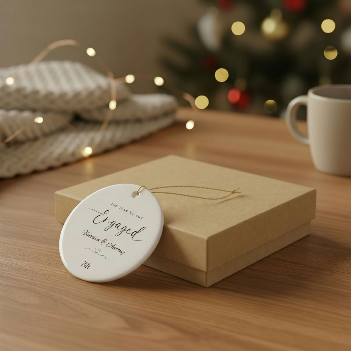 The Year We Got Engaged Ornament | Engagement Christmas Keepsake