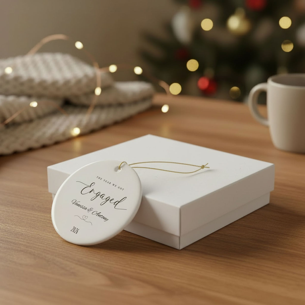 The Year We Got Engaged Ornament | Engagement Christmas Keepsake