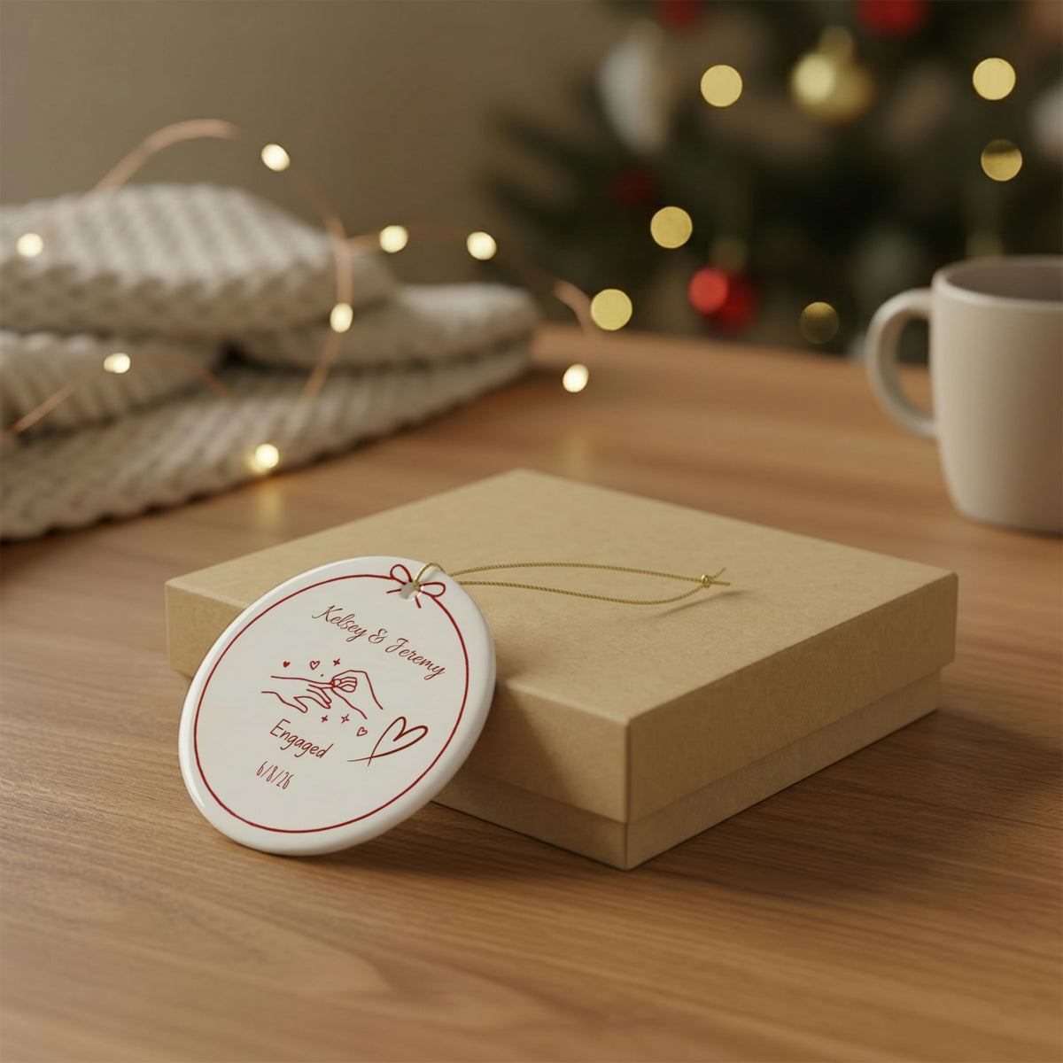 Personalized Engagement Ornament