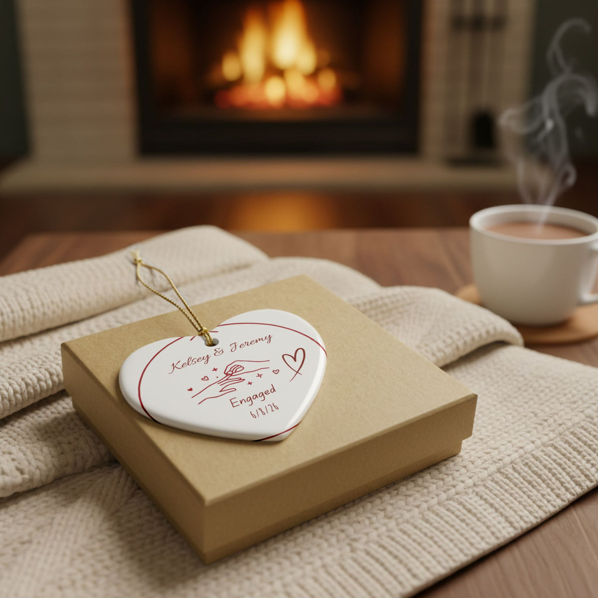 Personalized Engagement Ornament
