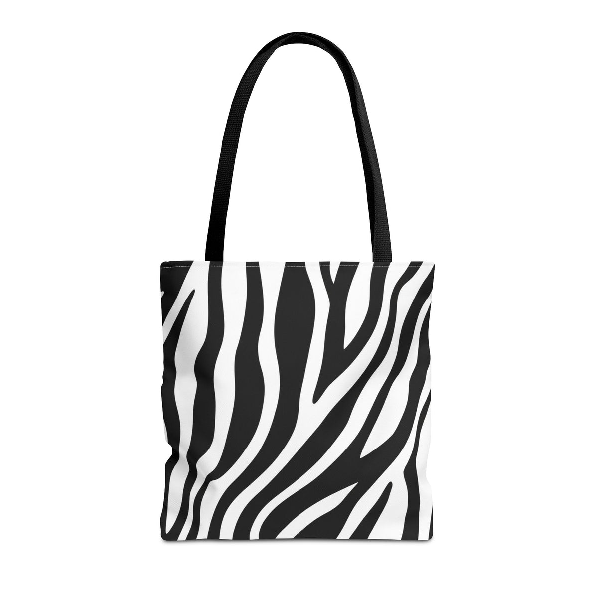 Zebra Print Tote Bag (AOP) | Black & White Animal Print Shoulder Bag