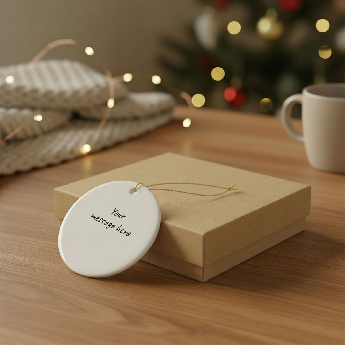 Personalized Christmas Ornament | Custom Message Ornament