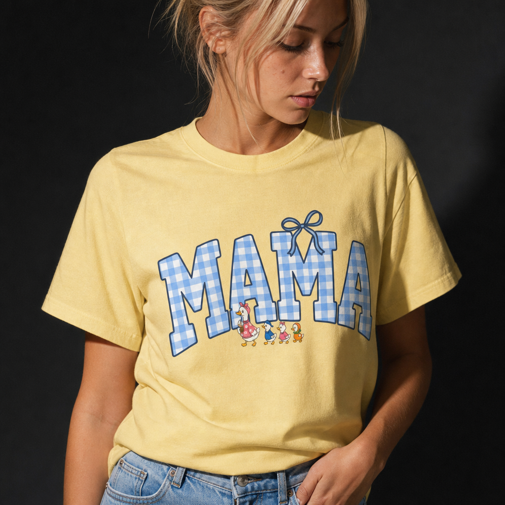 Mama Gingham Shirt – Vintage Mom T-Shirt