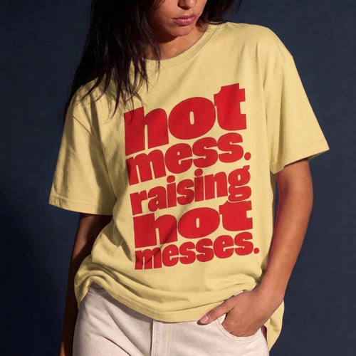 Funny Mom Shirt, Hot Mess Mom T-Shirt, Raising Hot Messes Shirt, Sarcastic Mom Gift, Motherhood Humor Tee, Mother's day gift