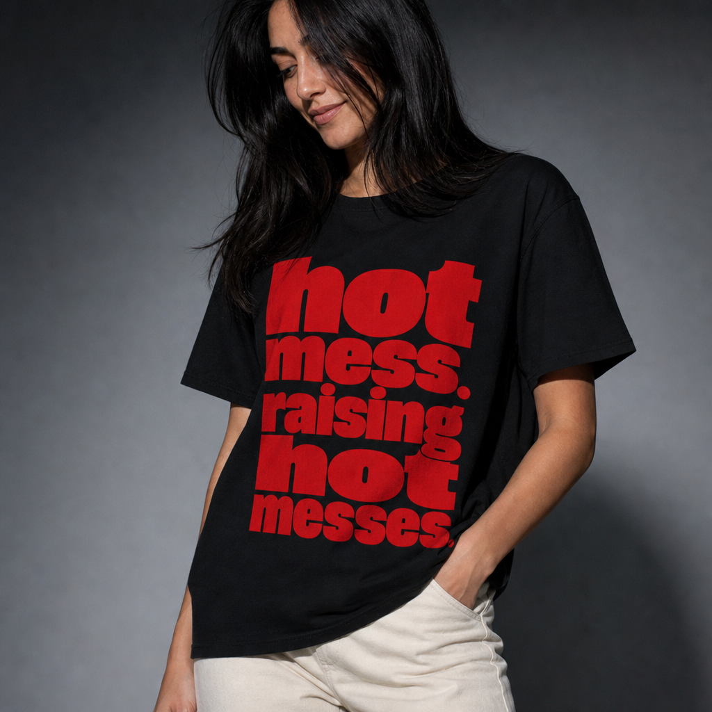 Funny Mom Shirt, Hot Mess Mom T-Shirt, Raising Hot Messes Shirt, Sarcastic Mom Gift, Motherhood Humor Tee, Mother's day gift