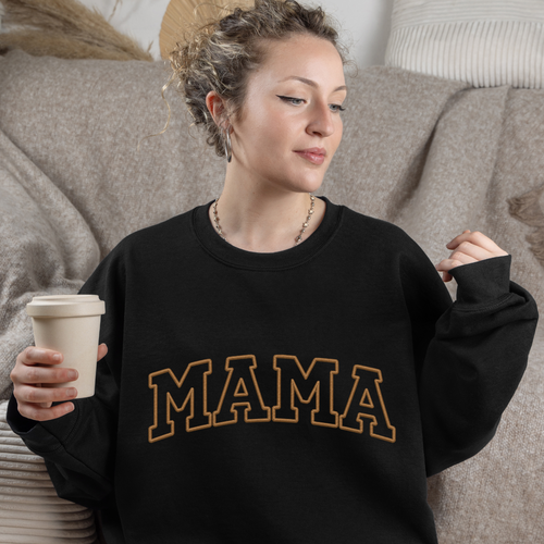 Personalized Mama Sweatshirt with Kids Names | Embroidered Mama Crewneck | Custom Mom Sweatshirt