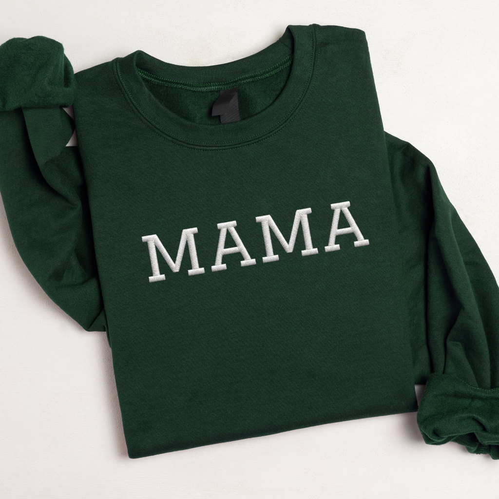 Personalized Embroidered Sweatshirt | Custom MAMA DAD AUNTIE GRANDMA Crewneck | Unisex Family Gift