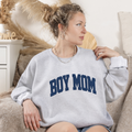 Boy Mom Sweatshirt | Embroidered Boy Mom Crewneck