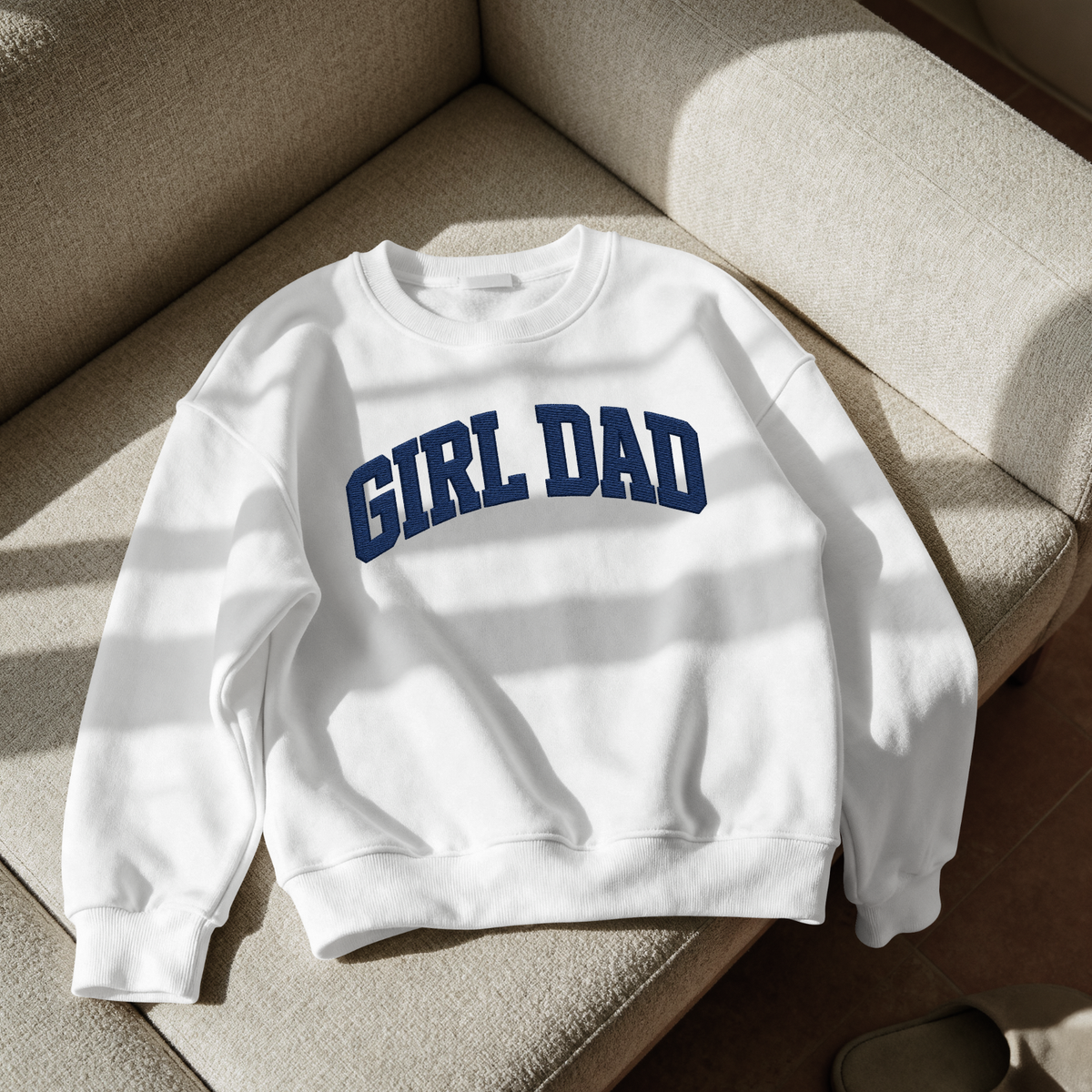 Girl Dad Sweatshirt | Embroidered Girl Dad Crewneck