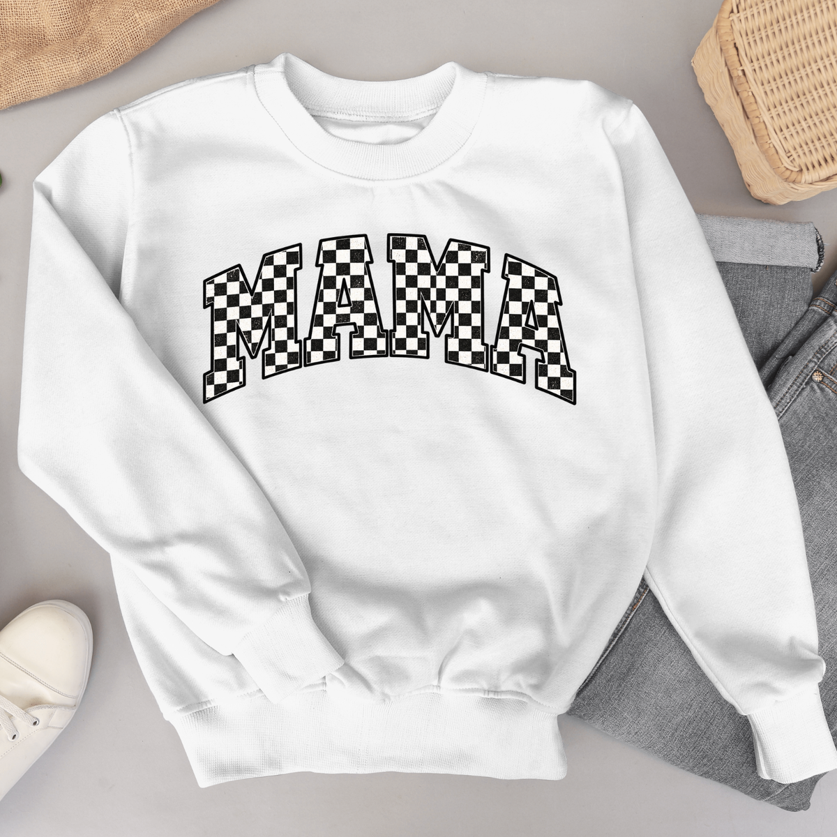 Checkered MAMA Sweatshirt