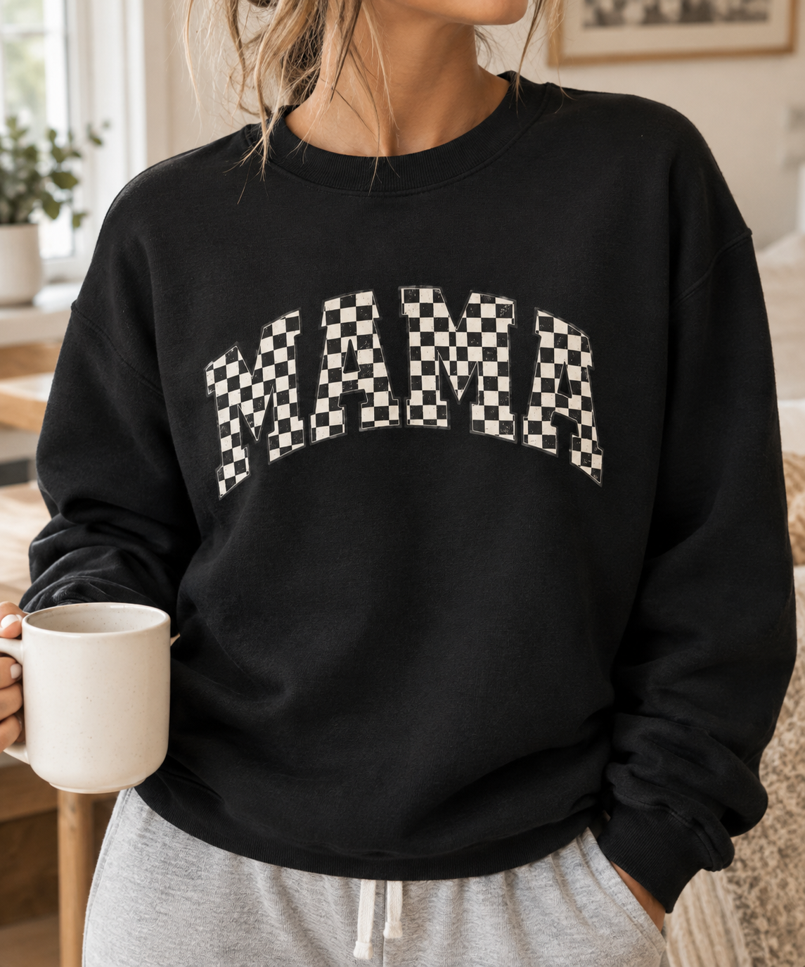 Checkered MAMA Sweatshirt