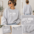 Boy Mom Club Sweatshirt | Embroidered Mom Crawneck