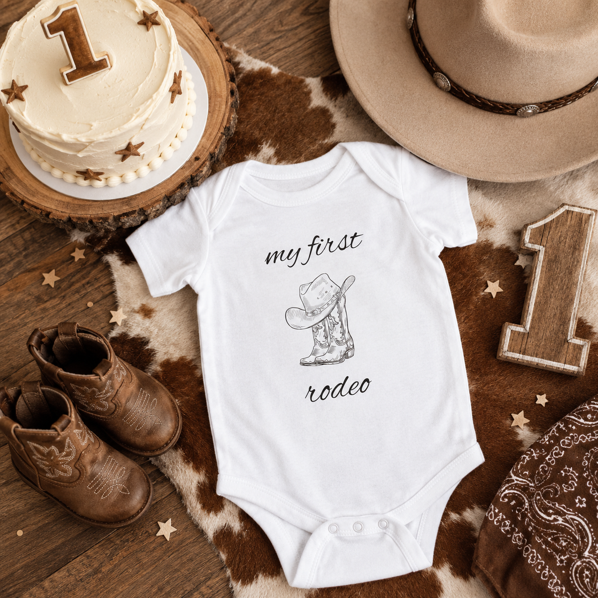 My First Rodeo Baby Onesie | First Birthday Outfit