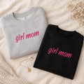 Girl Mom Sweatshirt | Embroidered Mama Crewneck Sweatshirt
