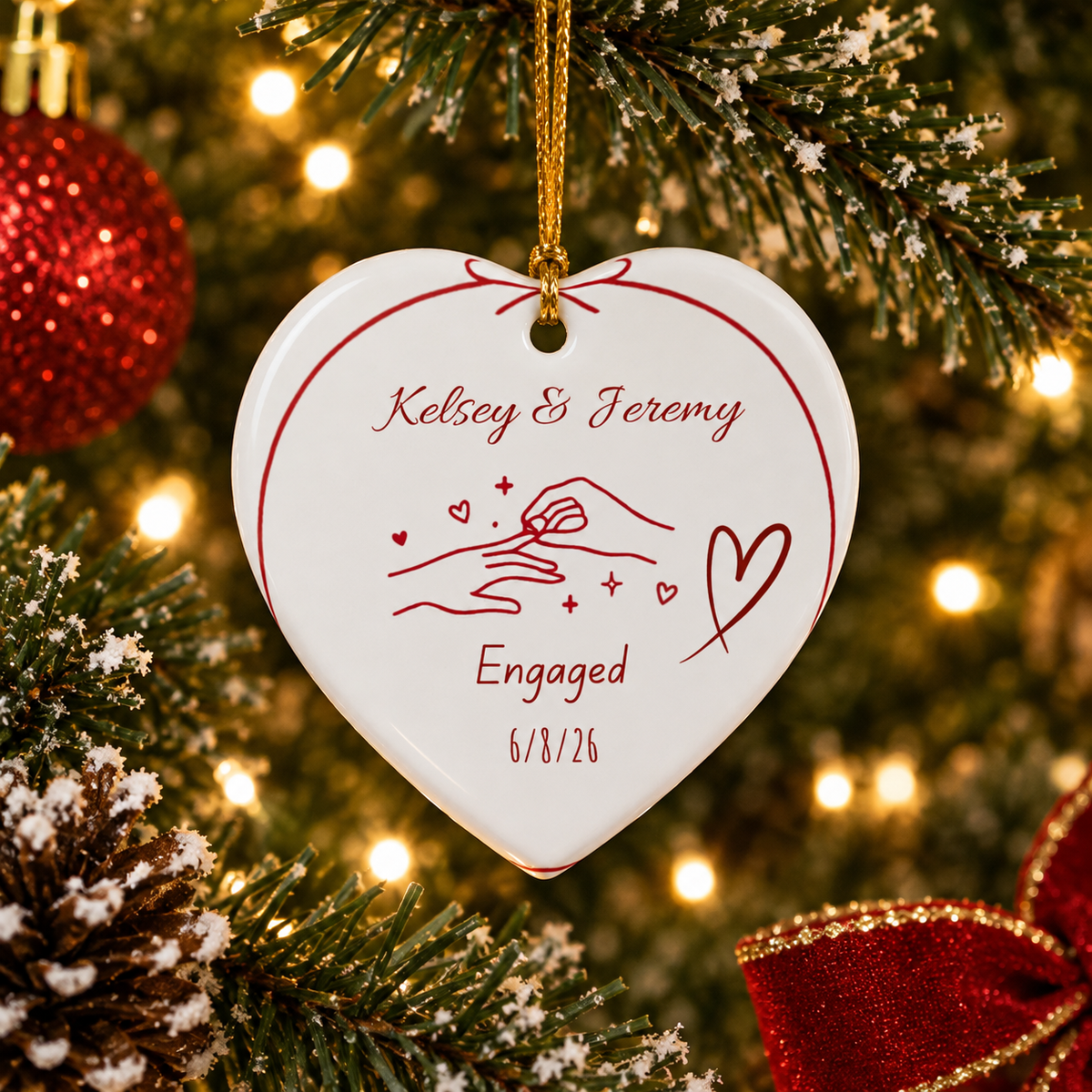 Personalized Engagement Ornament