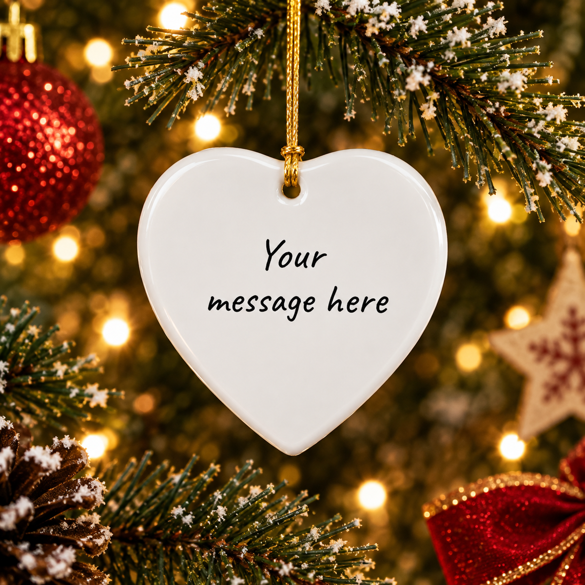 Personalized Christmas Ornament | Custom Message Ornament