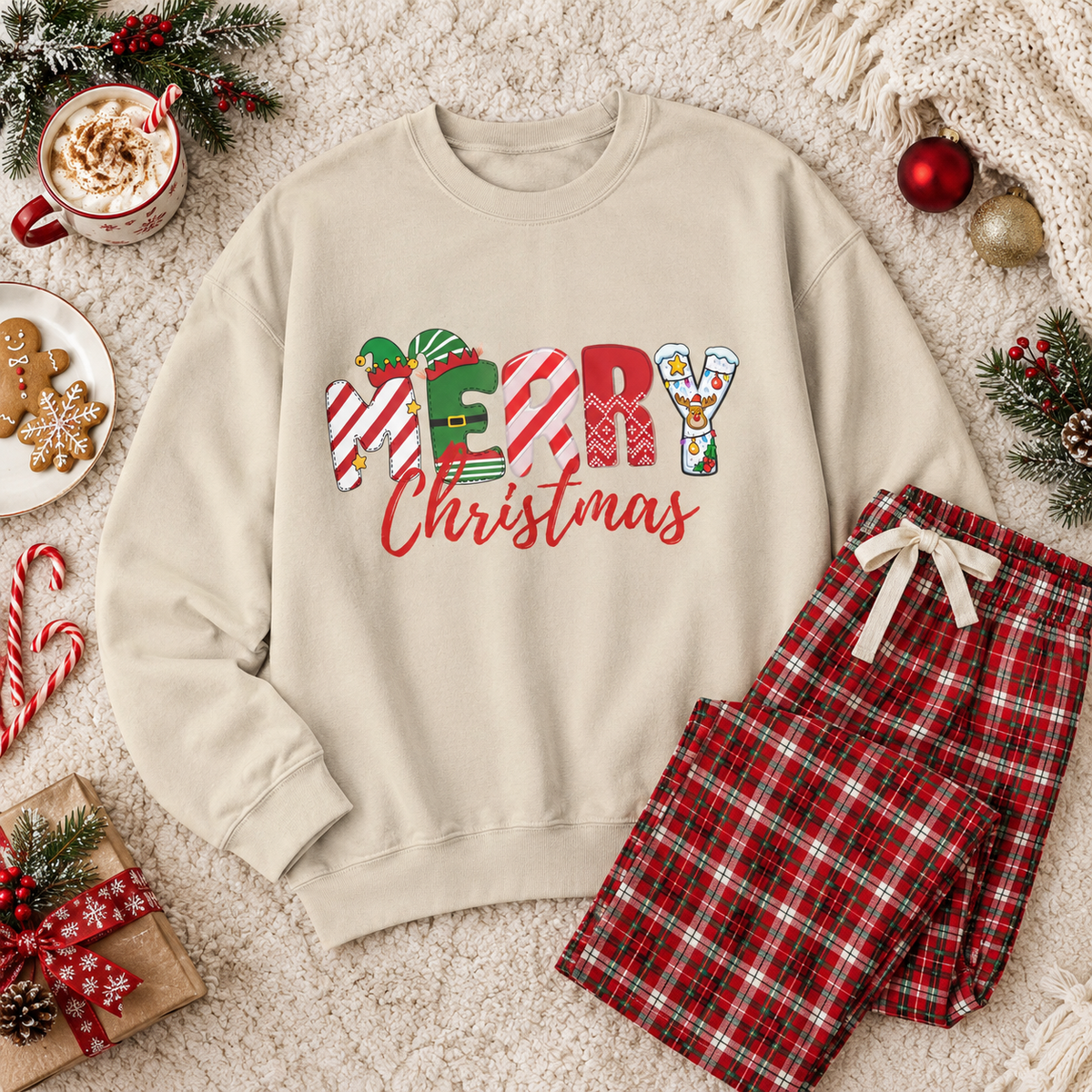Merry Christmas Sweatshirt | Family Matching Sweatshirt
