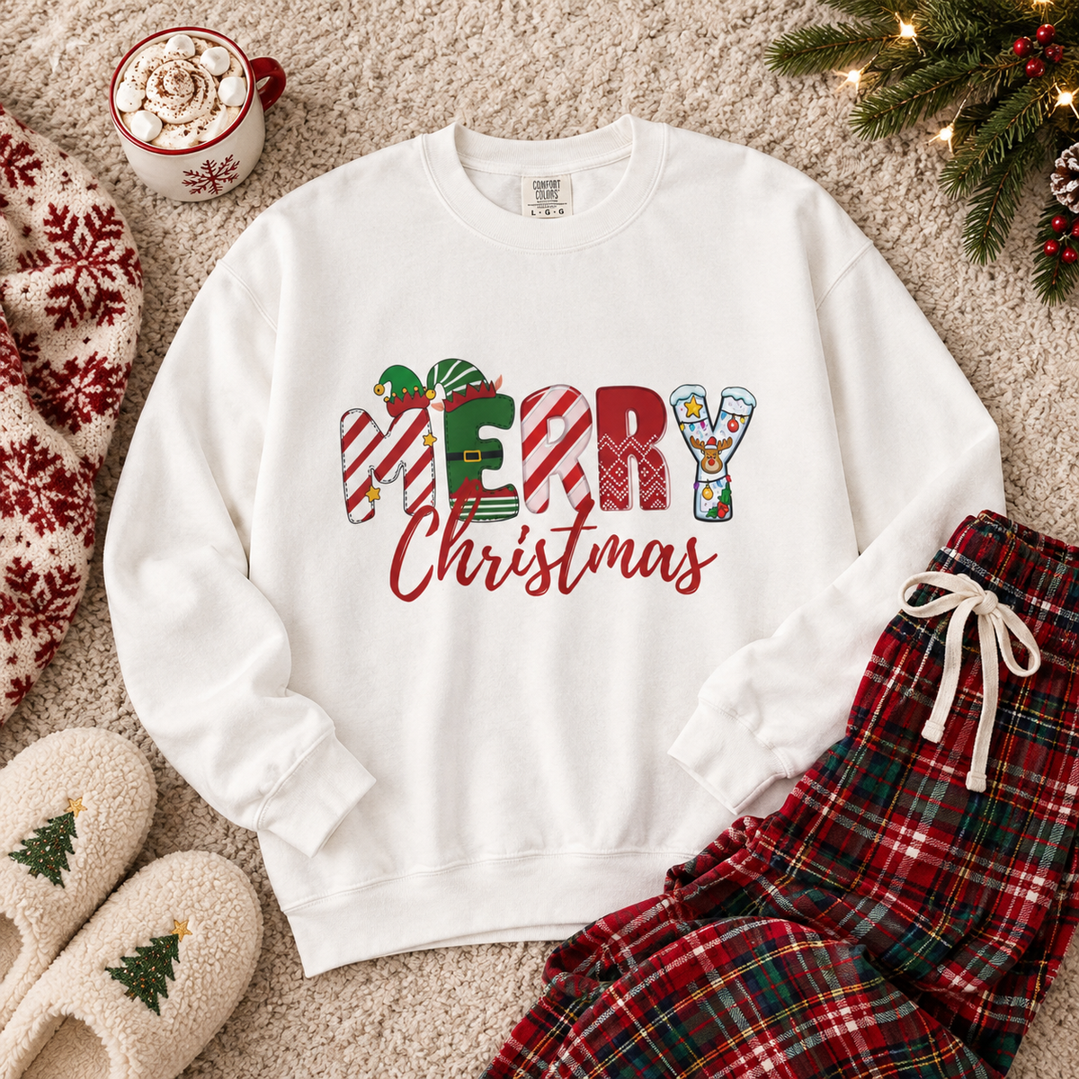 Merry Christmas Sweatshirt | Family Matching Sweatshirt