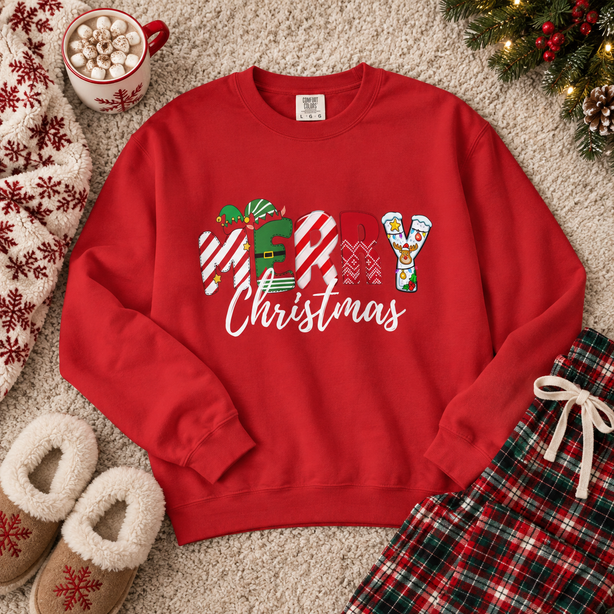 Merry Christmas Sweatshirt | Family Matching Sweatshirt