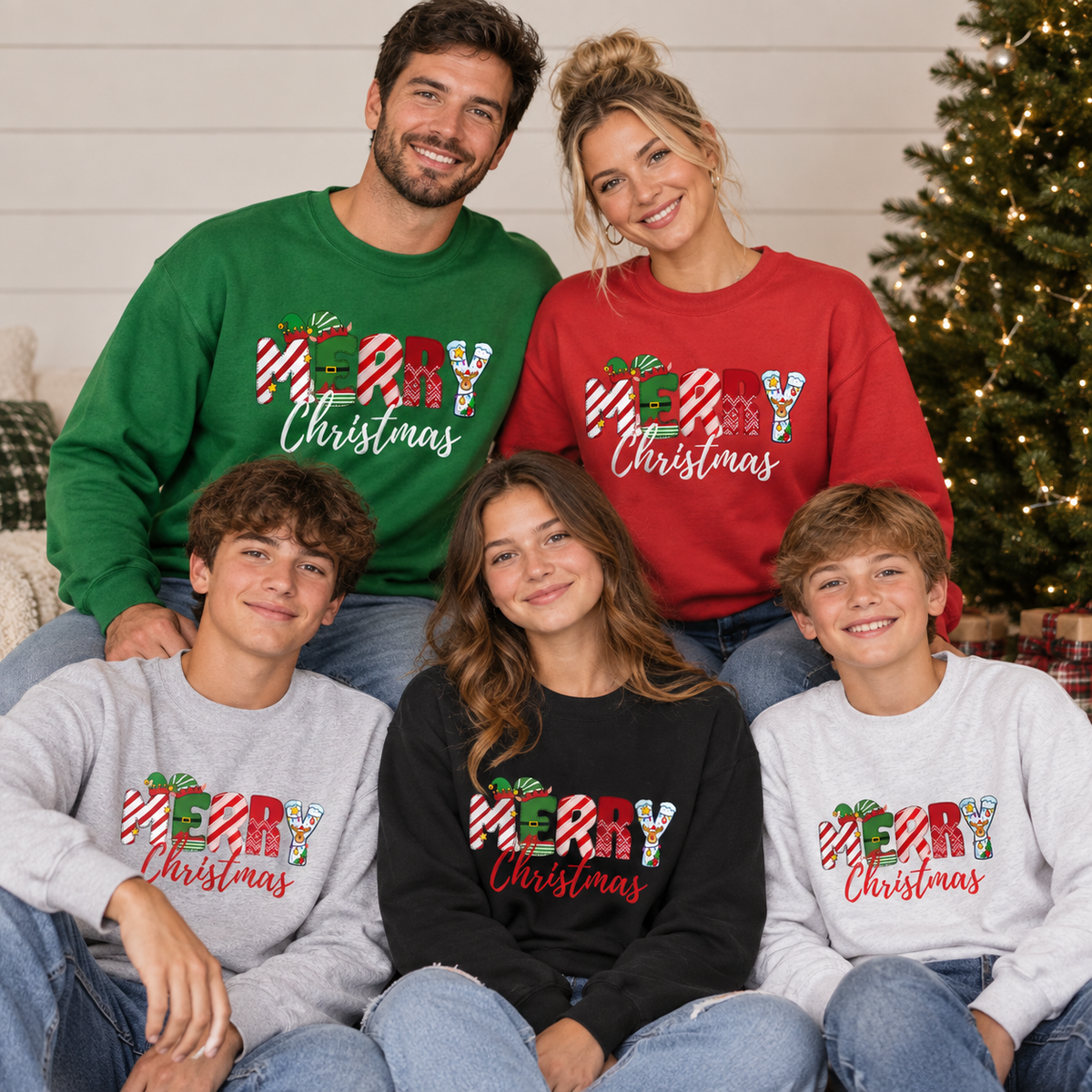 Merry Christmas Sweatshirt | Family Matching Sweatshirt