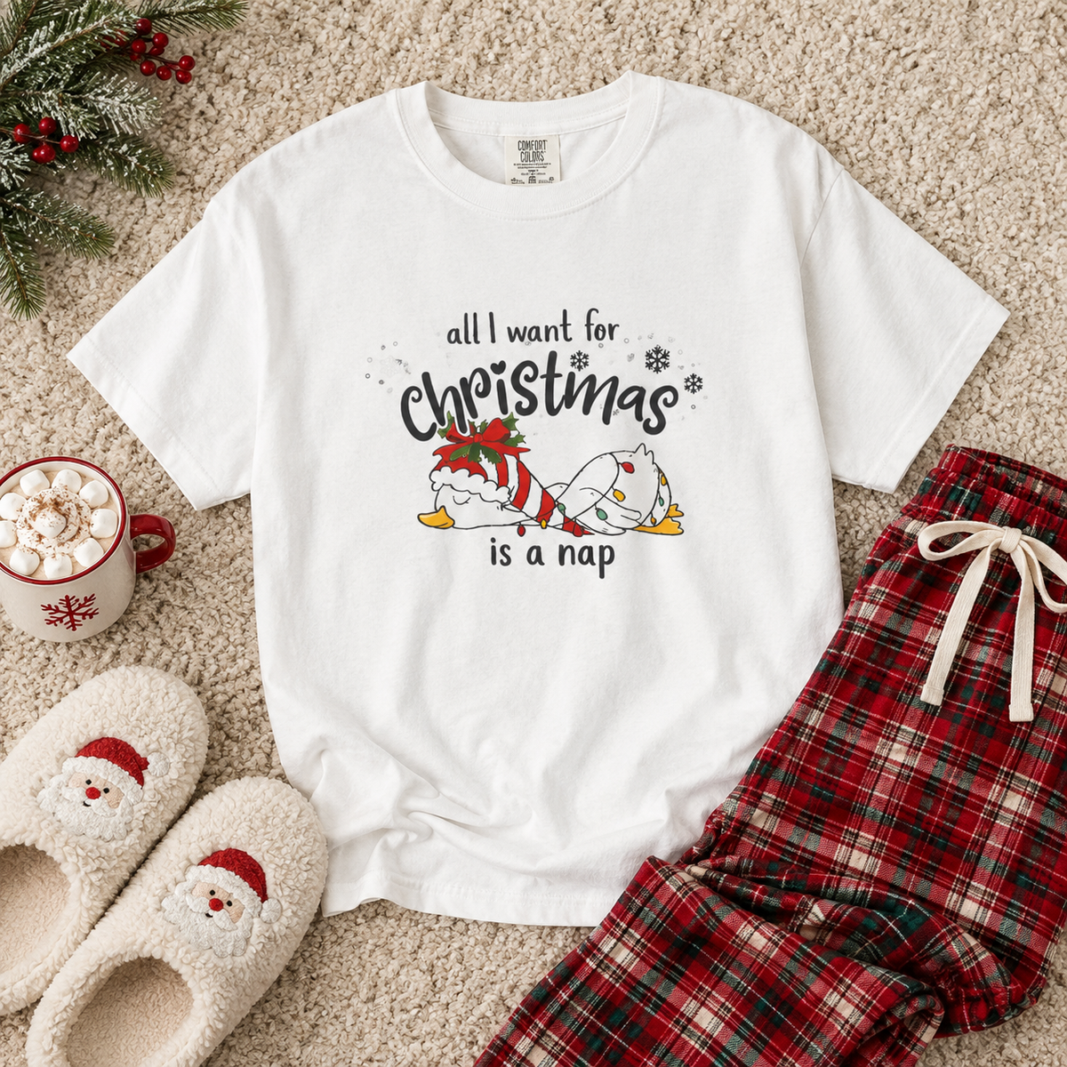All I Want for Christmas Is a Nap T-Shirt