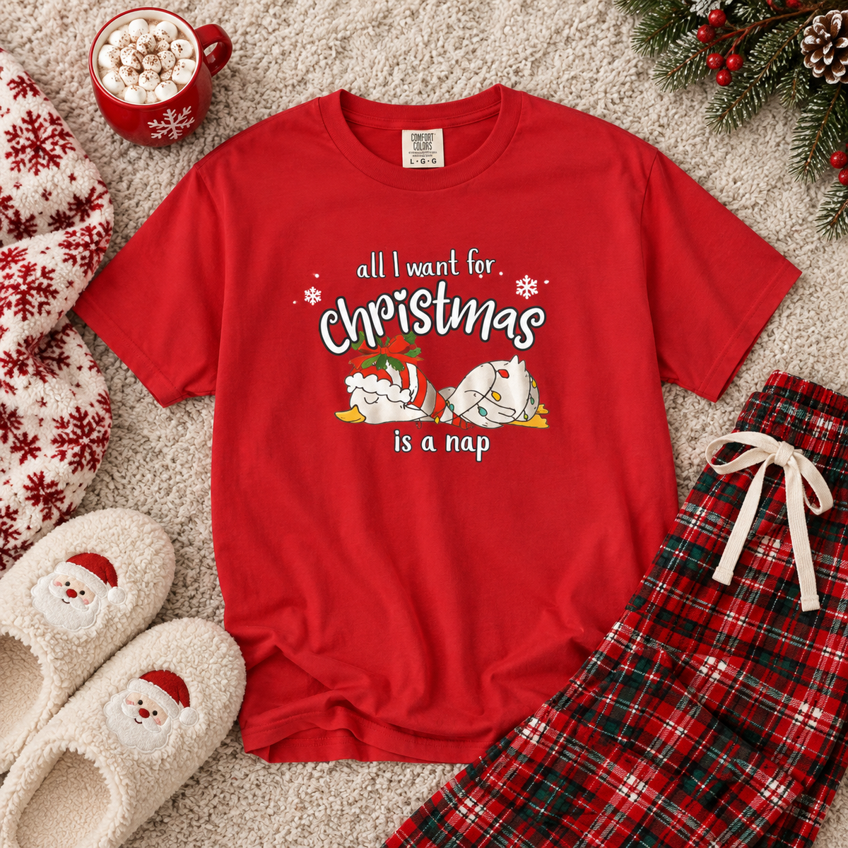 All I Want for Christmas Is a Nap T-Shirt