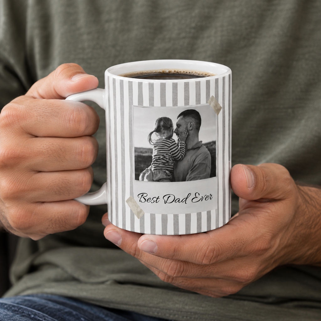 Personalized Best Dad Ever Mug with Photo | Custom Dad Gift
