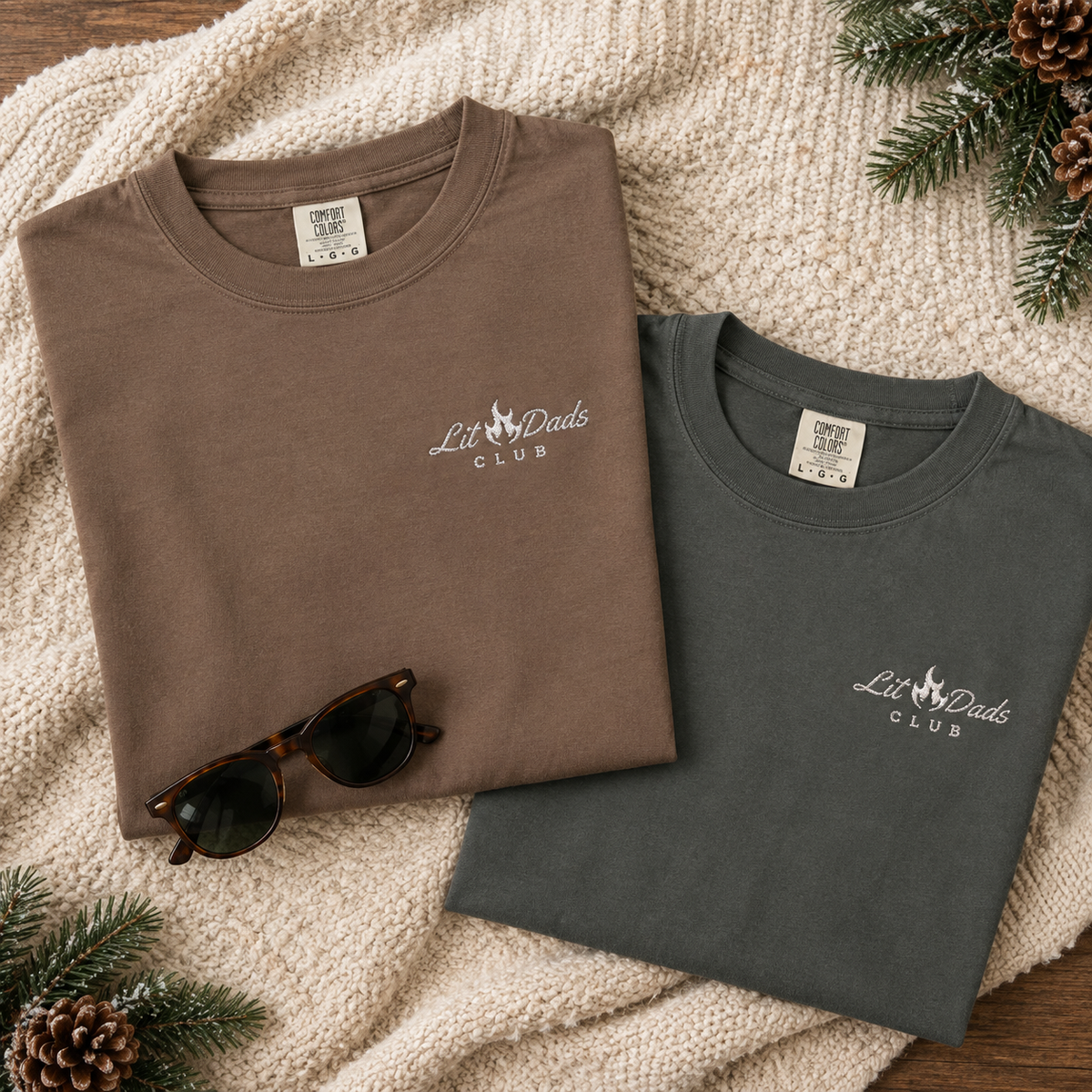 Lit Dads Club Embroidered Shirt |Funny Dad Shirt