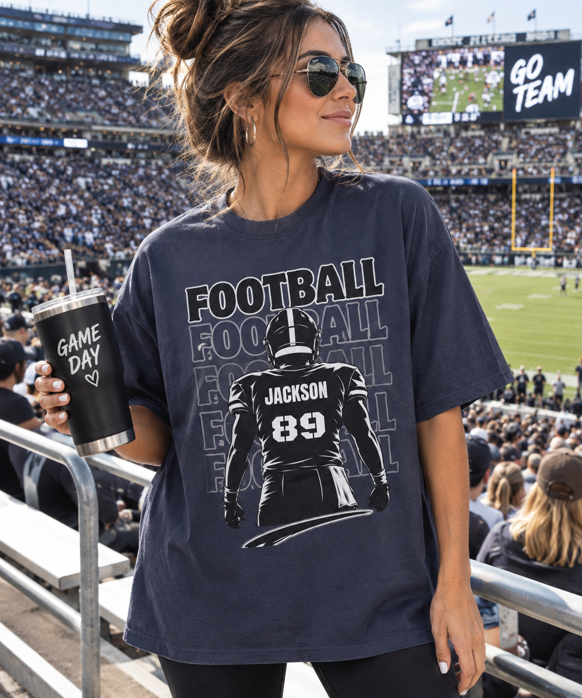 Personalized Football Game Day Shirt | Custom Name & Number Family Football Tee