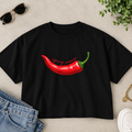 Spicy Mama Boxy Tee | Women's Chili Pepper Shirt