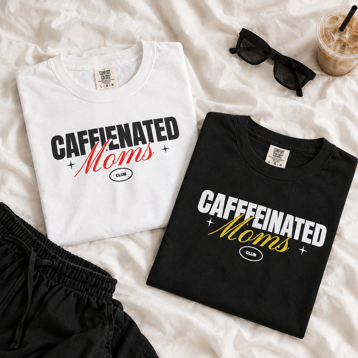 Caffeinated Moms Club T-Shirt | Mom Gift