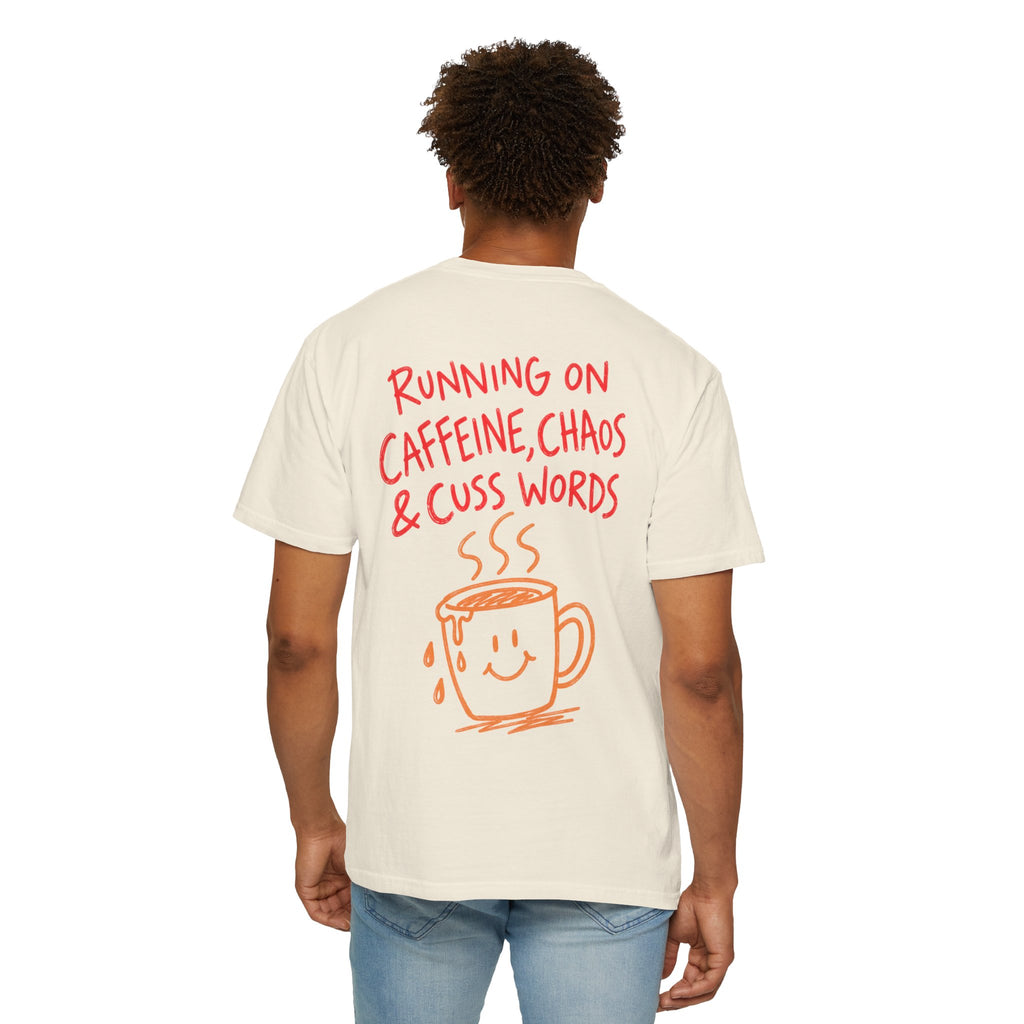 Running on Caffeine Chaos & Cuss Words Shirt | Unisex Graphic Tee
