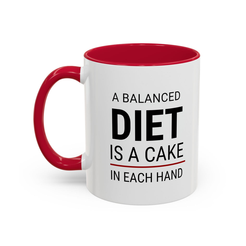 Funny Cake Lover Coffee Mug | A Balanced Diet Mug