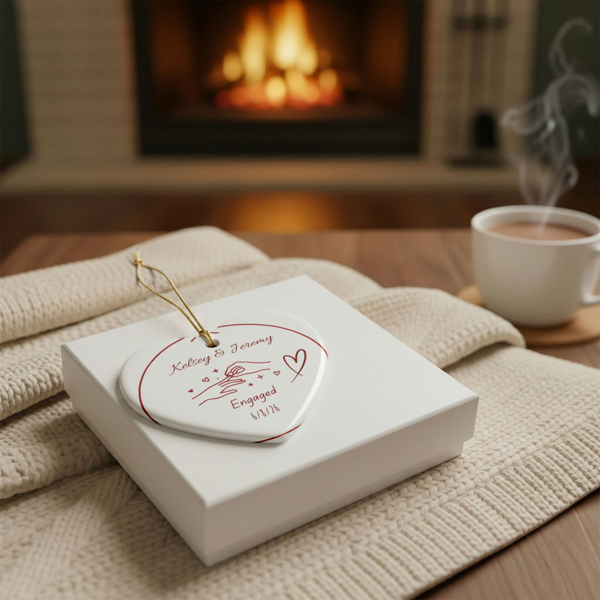 Personalized Engagement Ornament