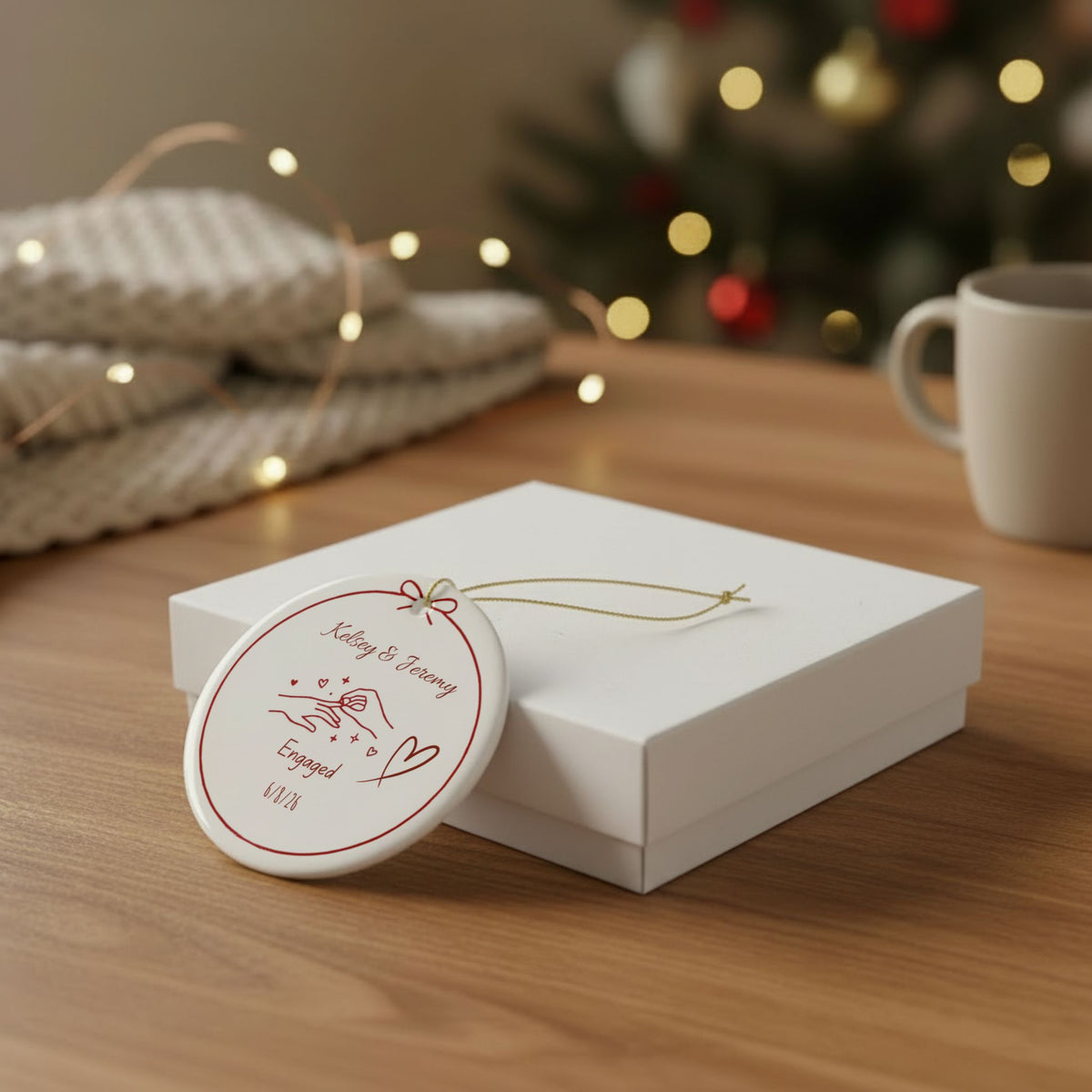 Personalized Engagement Ornament